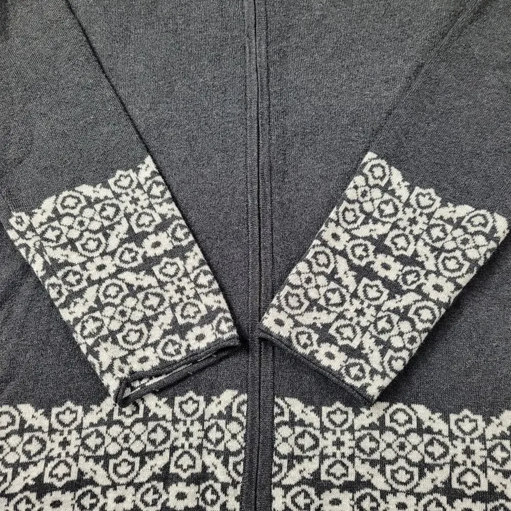 Cynthia Rowley Hooded Nordic Zip Cardigan size Medium